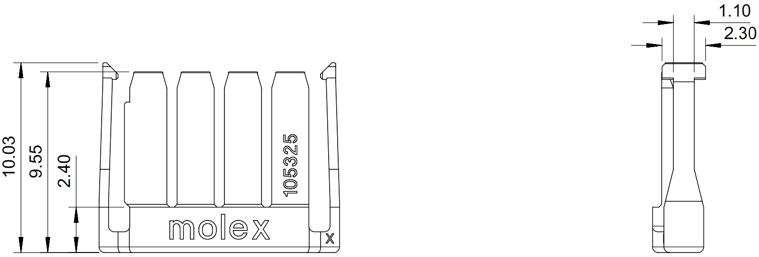 מחבר קונקטור מולקס MOLEX NANO FIT NANO-FIT 105325-1002